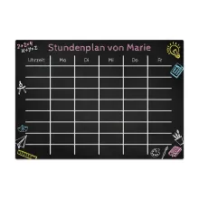 Chalkboard "Stundenplan" A4 mit Wunschtext und inkl. Kreidemarker - für Mädchen Chalkboard "Stundenplan" A4 mit Wunschtext und inkl. Kreidemarker - für Mädchen