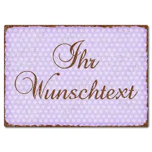 Farbiges Aluschild mit Polka Dots und Wunschtext A4 Polka Dots pastellviolett Farbiges Aluschild mit Polka Dots und Wunschtext A4 Polka Dots pastellviolett