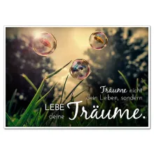 Schild mit Spruch "Lebe deine Träume" - A4 Schild mit Spruch "Lebe deine Träume" - A4