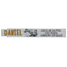 Geschenk für Baggerfahrer - Zollstock mit Name und Spruch Geschenk für Baggerfahrer - Zollstock mit Name und Spruch