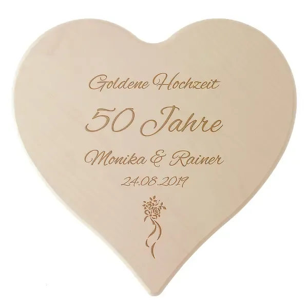 Schneidebrett mit Gravur als Geschenk zur "Goldenen Hochzeit" Größe: 24 x 24 cm Schneidebrett mit Gravur als Geschenk zur "Goldenen Hochzeit" Größe: 24 x 24 cm