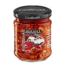 Casa Rinaldi Aglio Olio e Peperoncino - Sugo aus Knoblauch, Chilli und Olivenöl Casa Rinaldi Aglio Olio e Peperoncino - Sugo aus Knoblauch, Chilli und Olivenöl