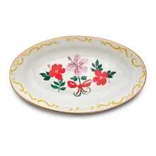 Teller oval Blume & Schleife Bitossi 17*10cm Teller oval Blume & Schleife Bitossi 17*10cm