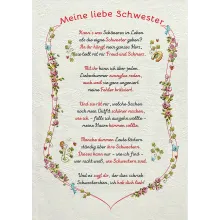 Auszeichnung für die liebe Schwester - modern Auszeichnung für die liebe Schwester - modern