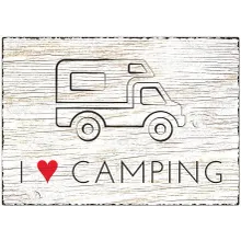 Blechschild Wohnmobil Größe A4 - I love Camping Blechschild Wohnmobil Größe A4 - I love Camping