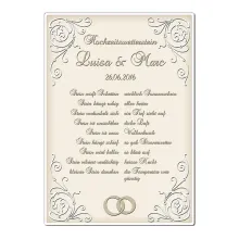 Wetterstein zur Hochzeit - Schild A4 - Farbe: creme Wetterstein zur Hochzeit - Schild A4 - Farbe: creme