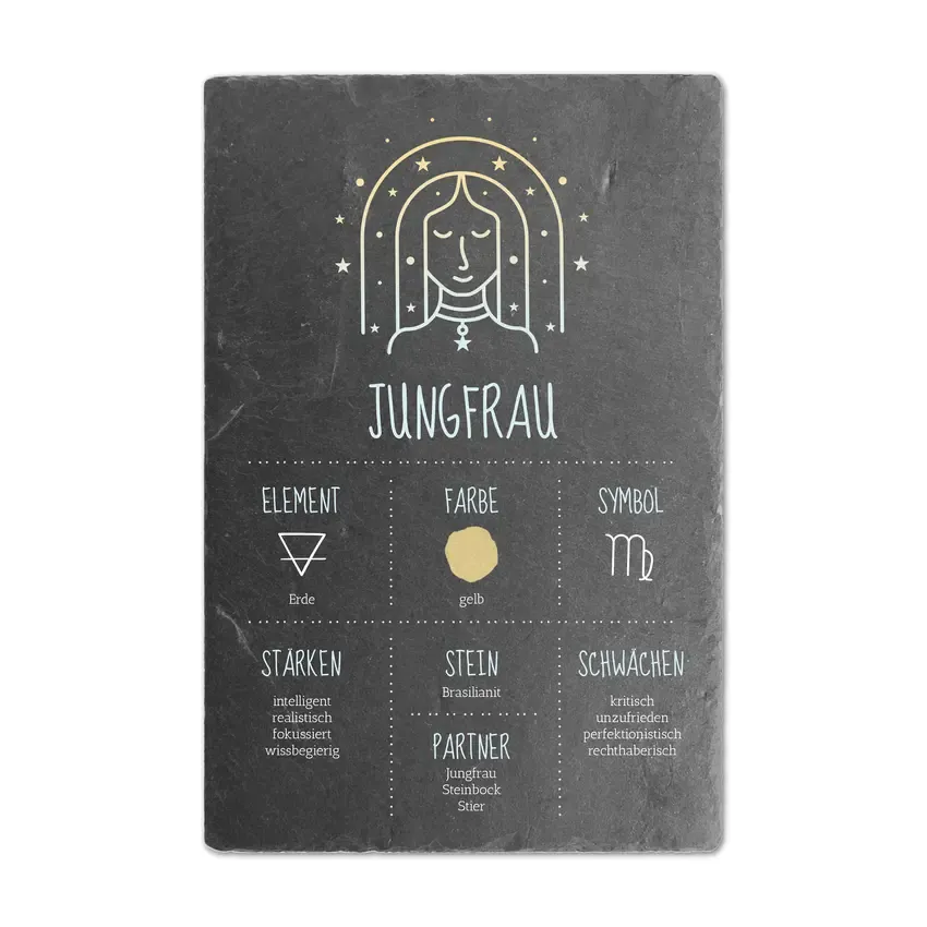 Schieferschild mit Sternzeichen - mehrere Größen Schieferschild mit Sternzeichen - mehrere Größen