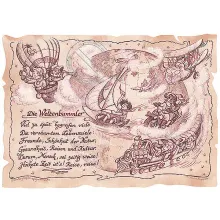 Kunstbild Weltenbummler auf Antikpapier im A4-Format Kunstbild Weltenbummler auf Antikpapier im A4-Format