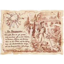 Zunftbild Hausmeister auf Antikpapier im A4-Format Zunftbild Hausmeister auf Antikpapier im A4-Format
