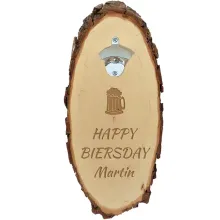 Flaschenöffner mit Gravur "Happy Biersday" + Name Flaschenöffner mit Gravur "Happy Biersday" + Name