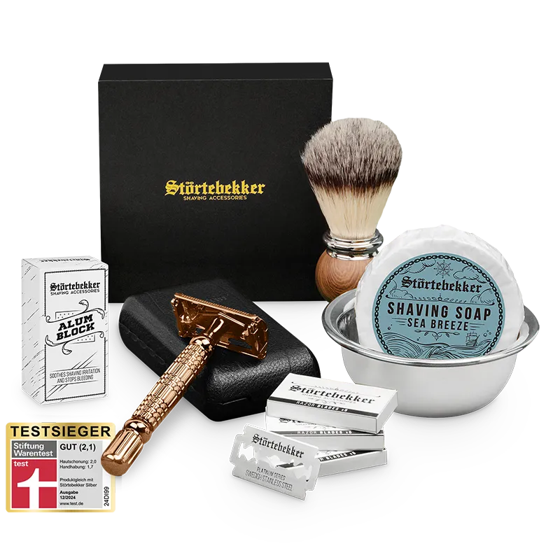 Störtebekker Rasierset - Rasierhobel %27Hamburg%27 Rosé - Gold Störtebekker Rasierset - Rasierhobel %27Hamburg%27 Rosé - Gold