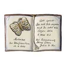 Artelithschild als Buch für Ehrungen und besondere Anlässe Größe: 20x13 cm Artelithschild als Buch für Ehrungen und besondere Anlässe Größe: 20x13 cm