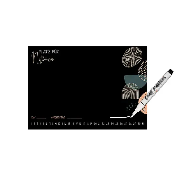 Chalkboard "Wochenplaner" A5, A4 oder A3 mit Namen und inkl. Kreidemarker - farbig Chalkboard "Wochenplaner" A5, A4 oder A3 mit Namen und inkl. Kreidemarker - farbig