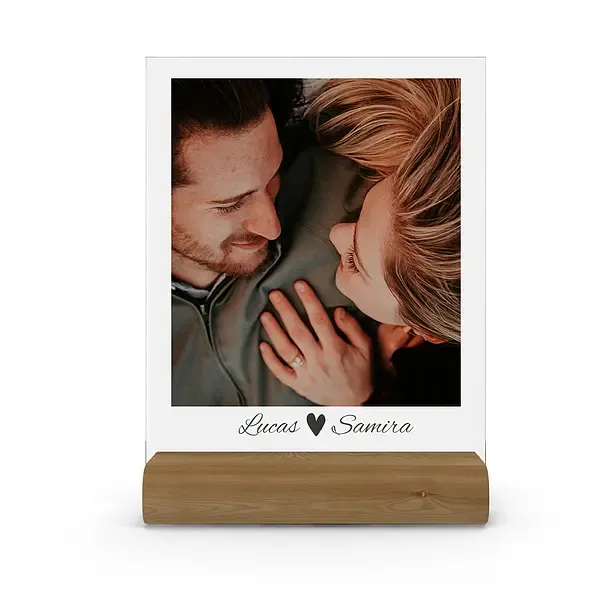 Fotogeschenk COUPLE - Acrylschild mit eigenem Bild und Wunschtext 15 x 20 cm Fotogeschenk COUPLE - Acrylschild mit eigenem Bild und Wunschtext 15 x 20 cm