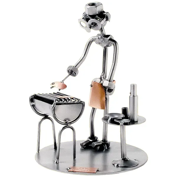 Schraubenmännchen Mann mit Grill Schraubenmännchen Mann mit Grill