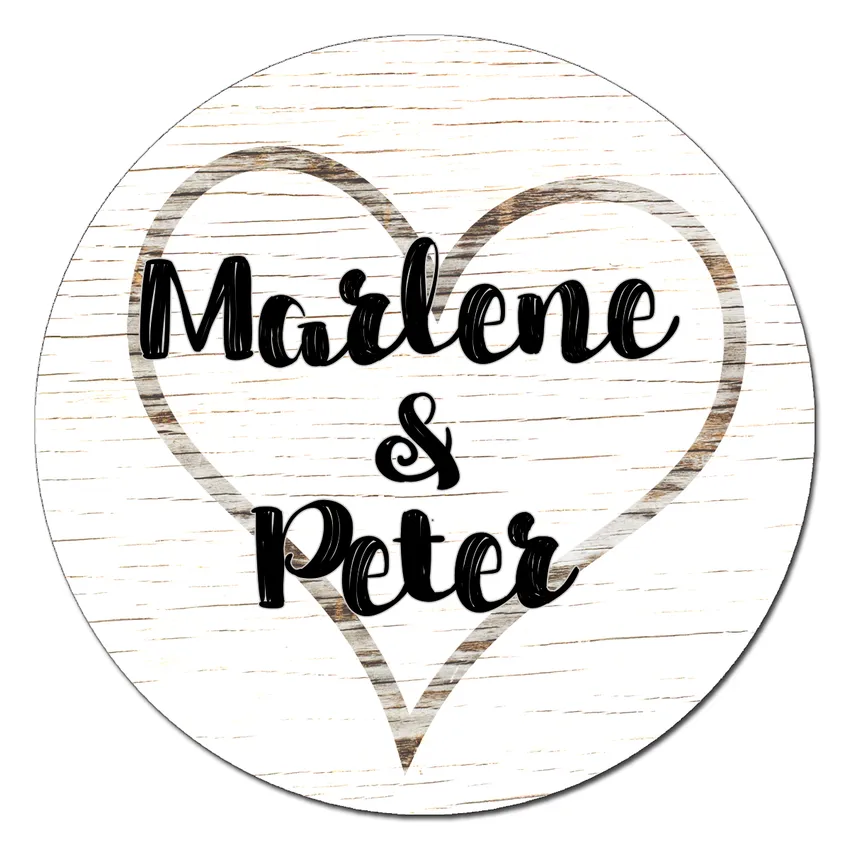 Hochzeitsgeschenk Vintage Schild mit Wunschtext Hochzeitsgeschenk Vintage Schild mit Wunschtext