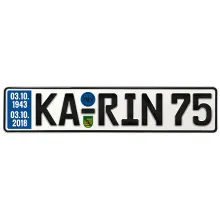 Geschenk zum 75. Geburtstag - Schild mit TÜV Geschenk zum 75. Geburtstag - Schild mit TÜV