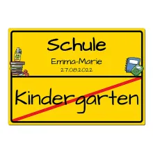 Geschenk zur Einschulung - Schild A3  Geschenk zur Einschulung - Schild A3