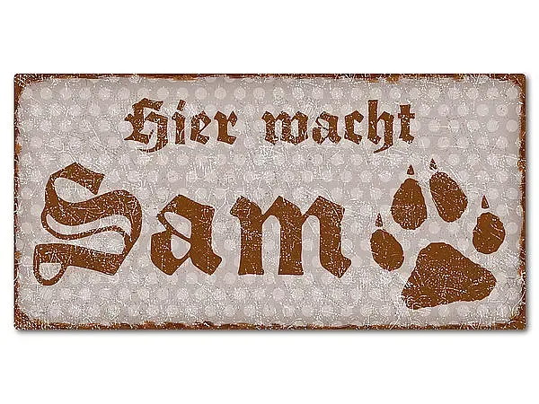 Dekoschild im Retro Look mit Polka Dots 300 x 150mm Polka Dots taupe Dekoschild im Retro Look mit Polka Dots 300 x 150mm Polka Dots taupe
