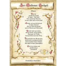 Urkunde zur Goldenen Hochzeit Urkunde zur Goldenen Hochzeit