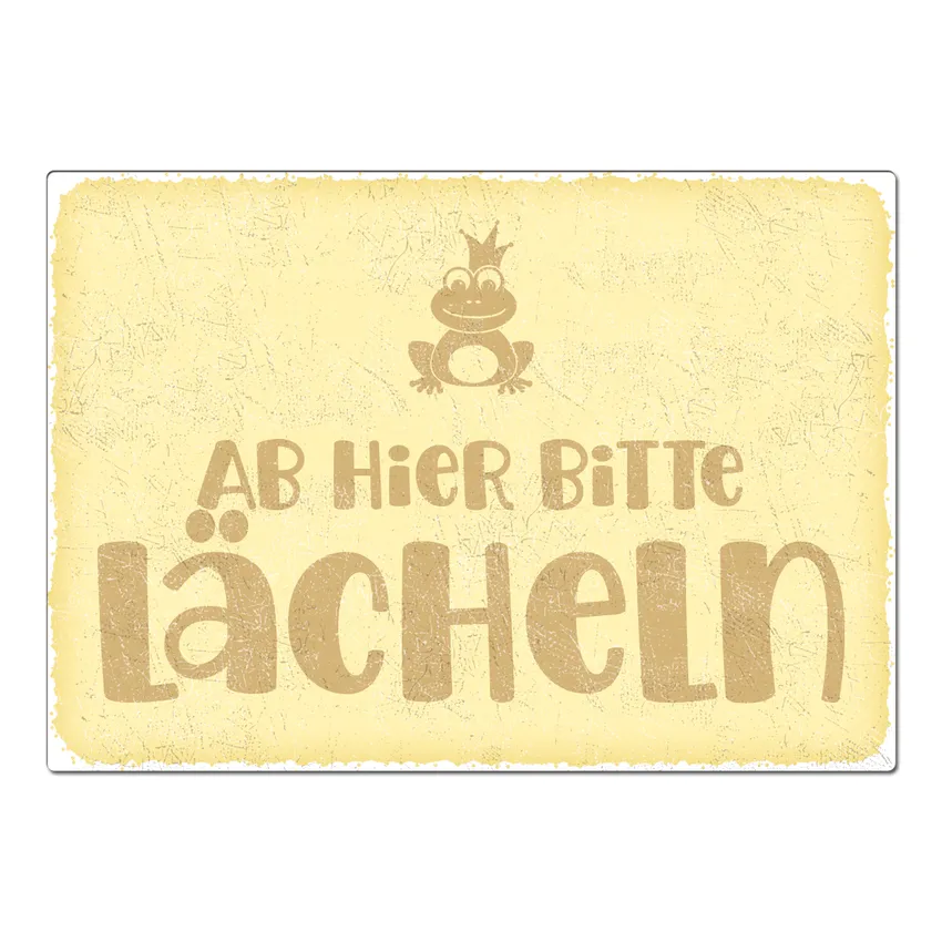 Retroschild mit Wunschtext A4 pastellgelb Retroschild mit Wunschtext A4 pastellgelb