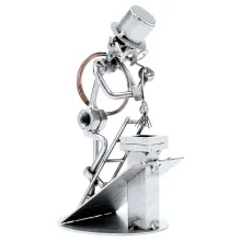 Schraubenmännchen Kaminkehrer oder Schornsteinfeger auf dem Dach Schraubenmännchen Kaminkehrer oder Schornsteinfeger auf dem Dach