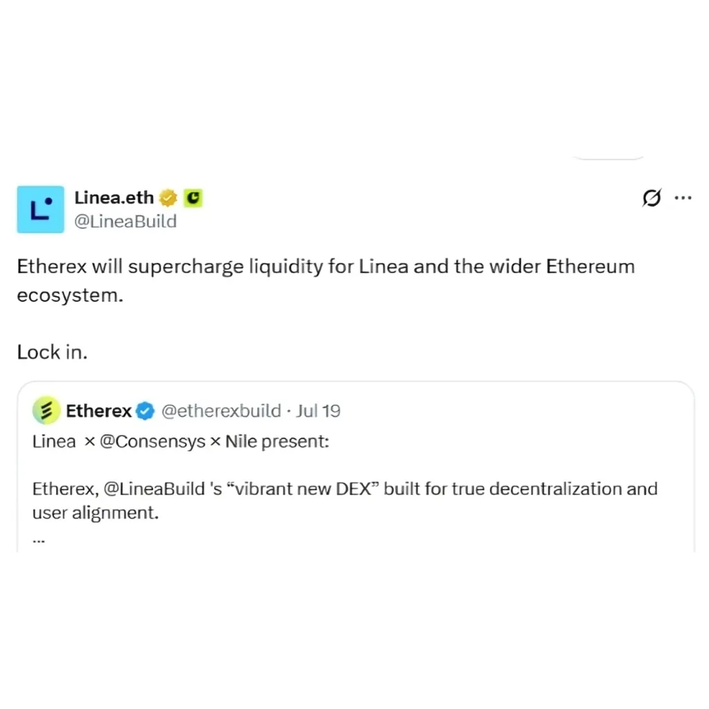 Consensys and Linea Introduce New DEX Etherex, Launch on July 28 Consensys and Linea Introduce New DEX Etherex, Launch on July 28