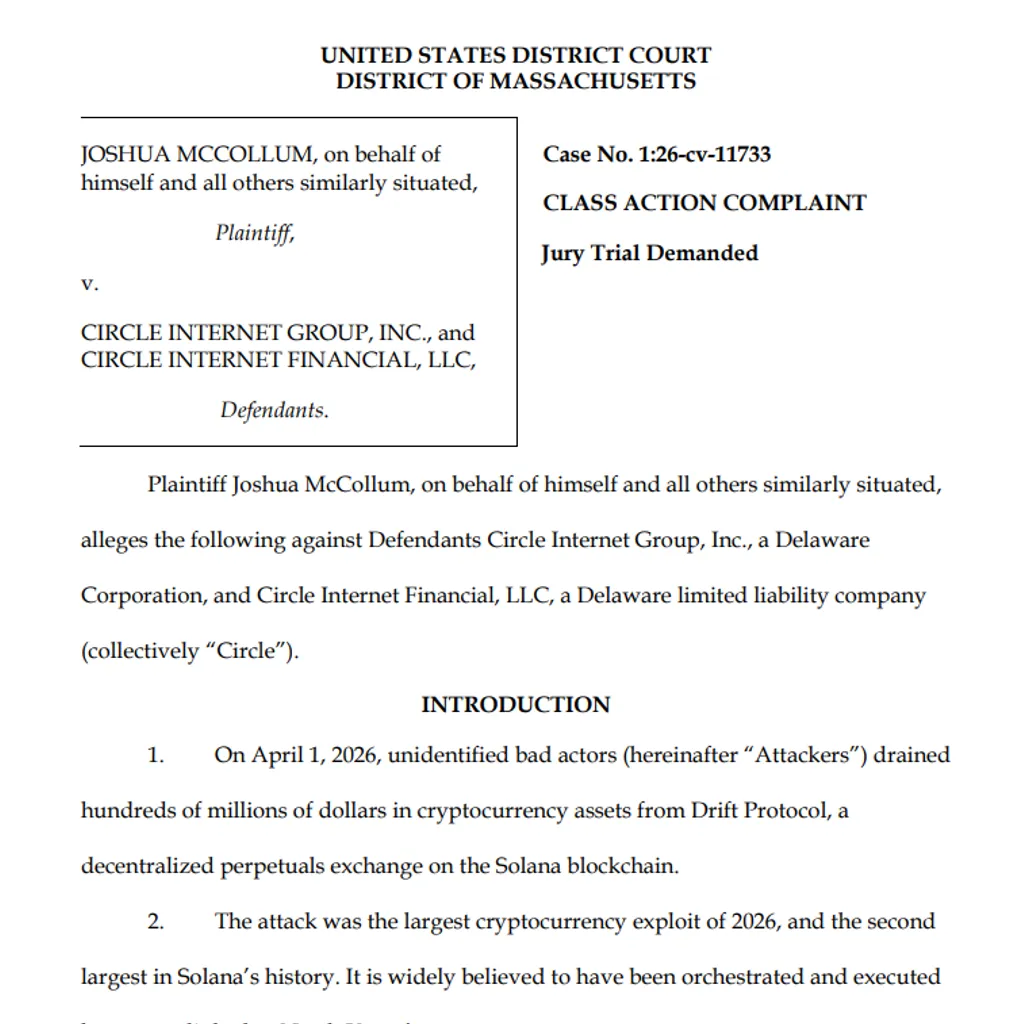 CRCL Stock Price Falls as Investors Sue Circle Over 0M Drift Protocol Hack CRCL Stock Price Falls as Investors Sue Circle Over 0M Drift Protocol Hack