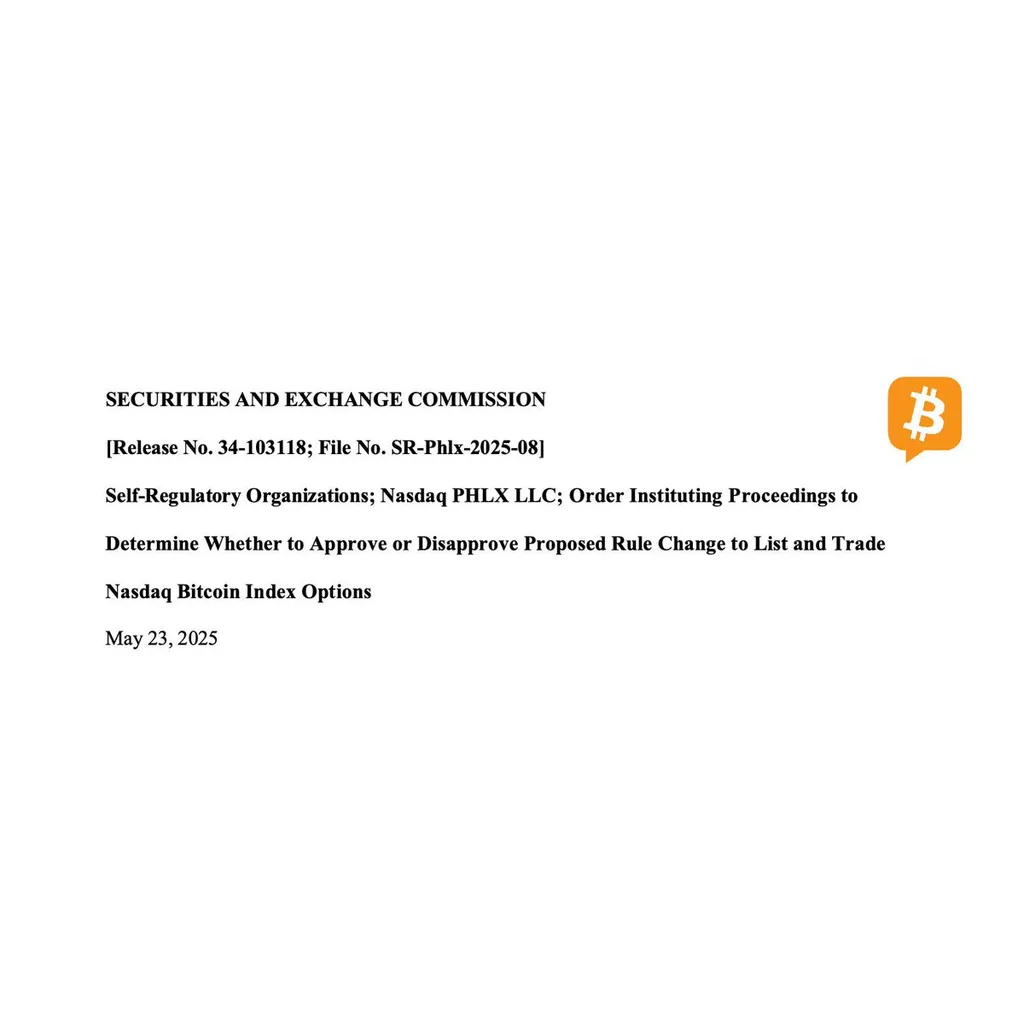 SEC Reviews Nasdaq PHLX Proposal to List Bitcoin Index Options in U.S. Market SEC Reviews Nasdaq PHLX Proposal to List Bitcoin Index Options in U.S. Market