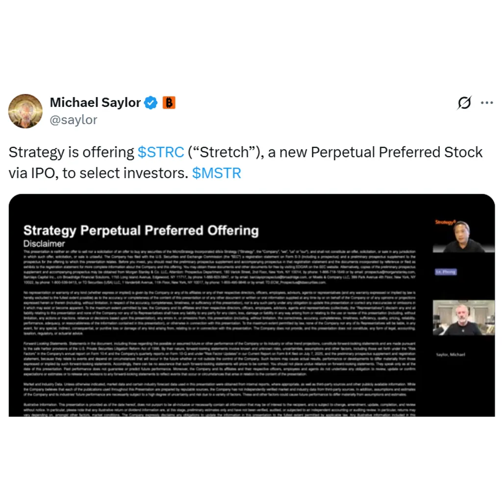 Strategy launches Bitcoin stock pegged at 0 to increase treasury Strategy launches Bitcoin stock pegged at 0 to increase treasury