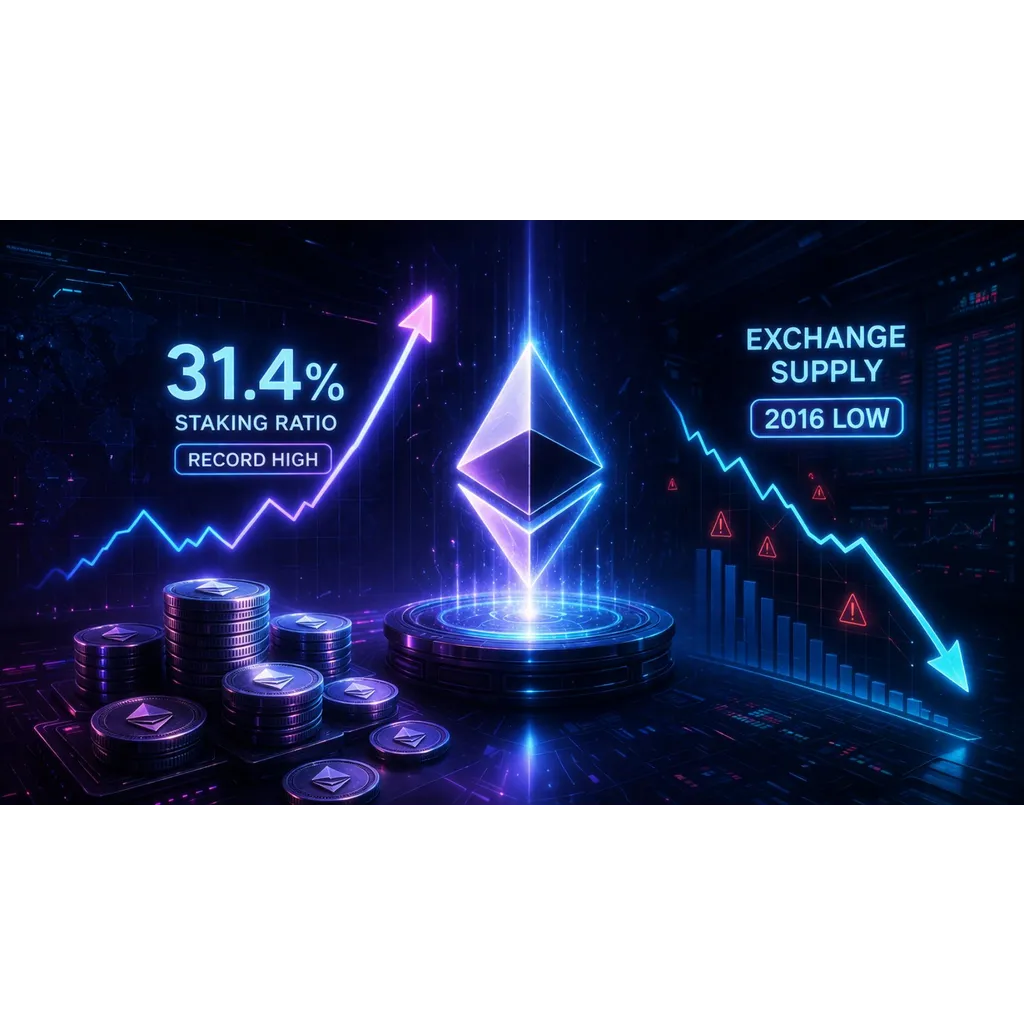 Ethereum Staking Ratio Hits Record 31.4% As Exchange Supply Crashes To 2016 Lows Ethereum Staking Ratio Hits Record 31.4% As Exchange Supply Crashes To 2016 Lows