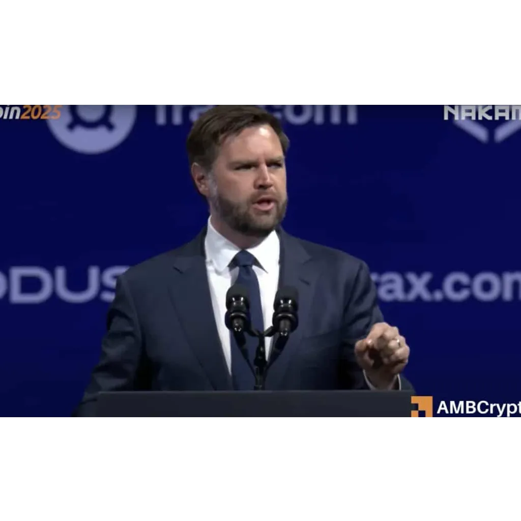 Vice President J.D Vance backs Bitcoin, expects U.S crypto users to hit 100M Vice President J.D Vance backs Bitcoin, expects U.S crypto users to hit 100M