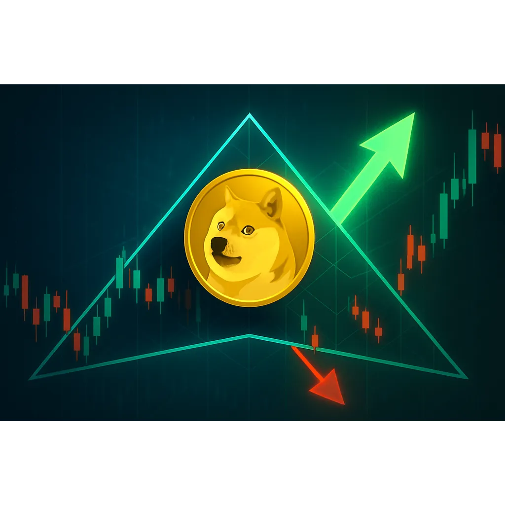 Dogecoin symmetrical triangle pattern indicates 40% price movement following technical analysis confirmation Dogecoin symmetrical triangle pattern indicates 40% price movement following technical analysis confirmation
