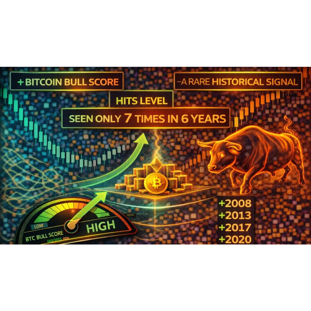Bitcoin Bull Score Hits Level Seen Only 7 Times In 6 Years – A Rare Historical Signal Bitcoin Bull Score Hits Level Seen Only 7 Times In 6 Years – A Rare Historical Signal