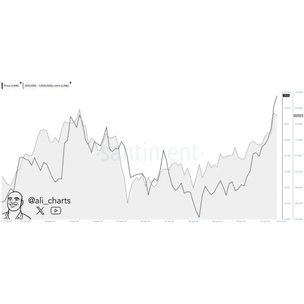 Chainlink Sees Heavy Accumulation – Whales Add 8M LINK In One Month Chainlink Sees Heavy Accumulation – Whales Add 8M LINK In One Month