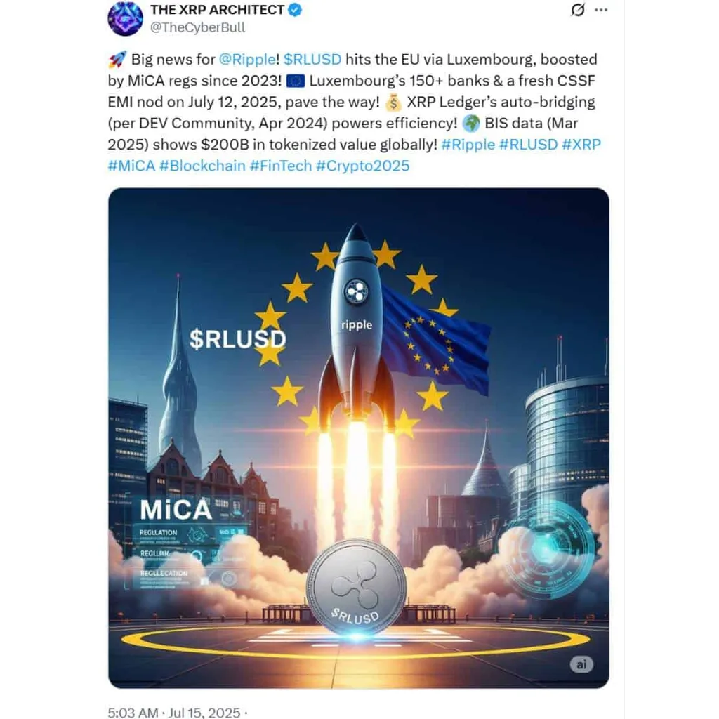 Ripple News Today: Ripple Picks Luxembourg to Anchor RLUSD Expansion in Europe, XRP Positioned for Growth – Brave New Coin Ripple News Today: Ripple Picks Luxembourg to Anchor RLUSD Expansion in Europe, XRP Positioned for Growth – Brave New Coin
