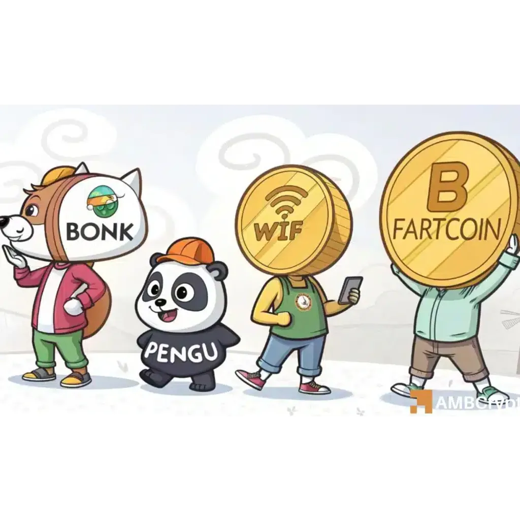 Memecoins tank as BONK, FARTCOIN, PENGU, and WIF lead losses – Bitcoin to blame? Memecoins tank as BONK, FARTCOIN, PENGU, and WIF lead losses – Bitcoin to blame?