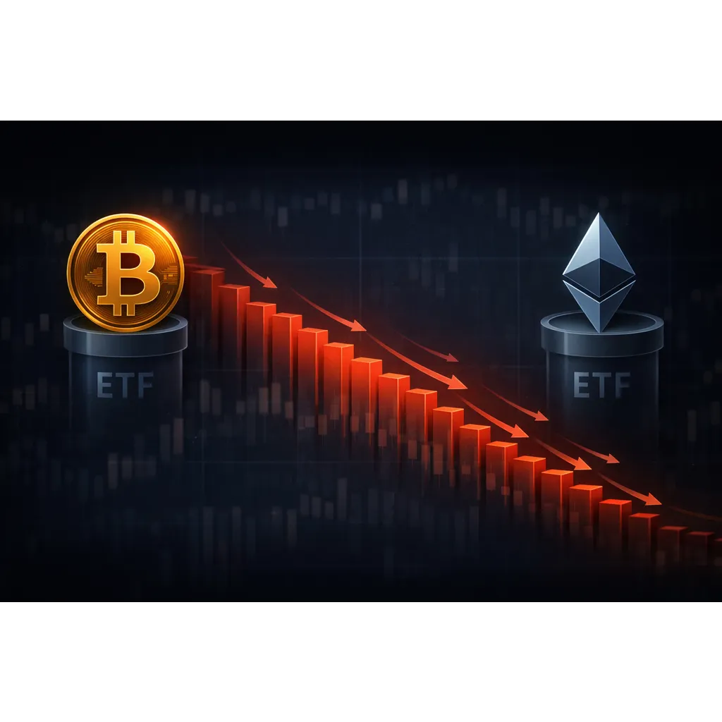 Bitcoin & ETH ETF Outflows Persist: 30-Day Flows Remain Red Bitcoin & ETH ETF Outflows Persist: 30-Day Flows Remain Red