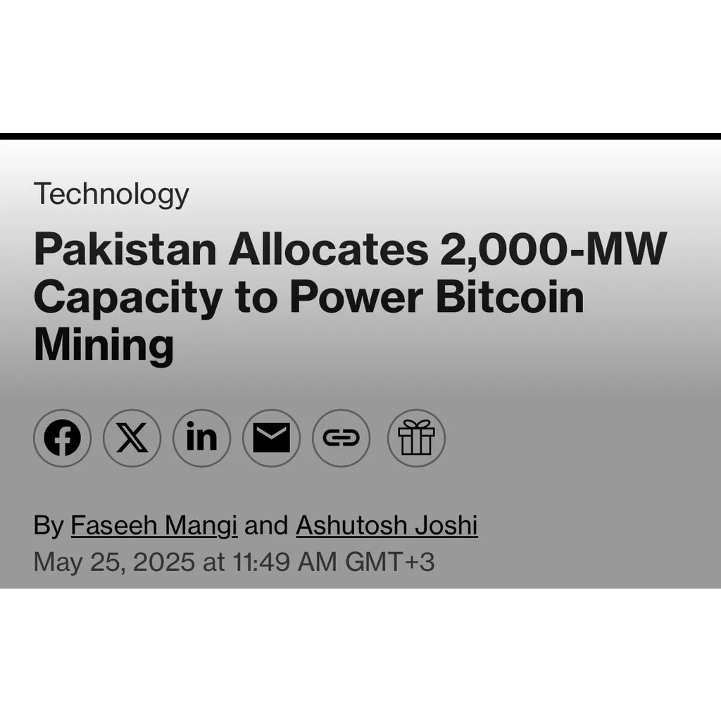 Pakistan Earmarks 2,000 MW for Bitcoin Mining and AI Data Centers Pakistan Earmarks 2,000 MW for Bitcoin Mining and AI Data Centers