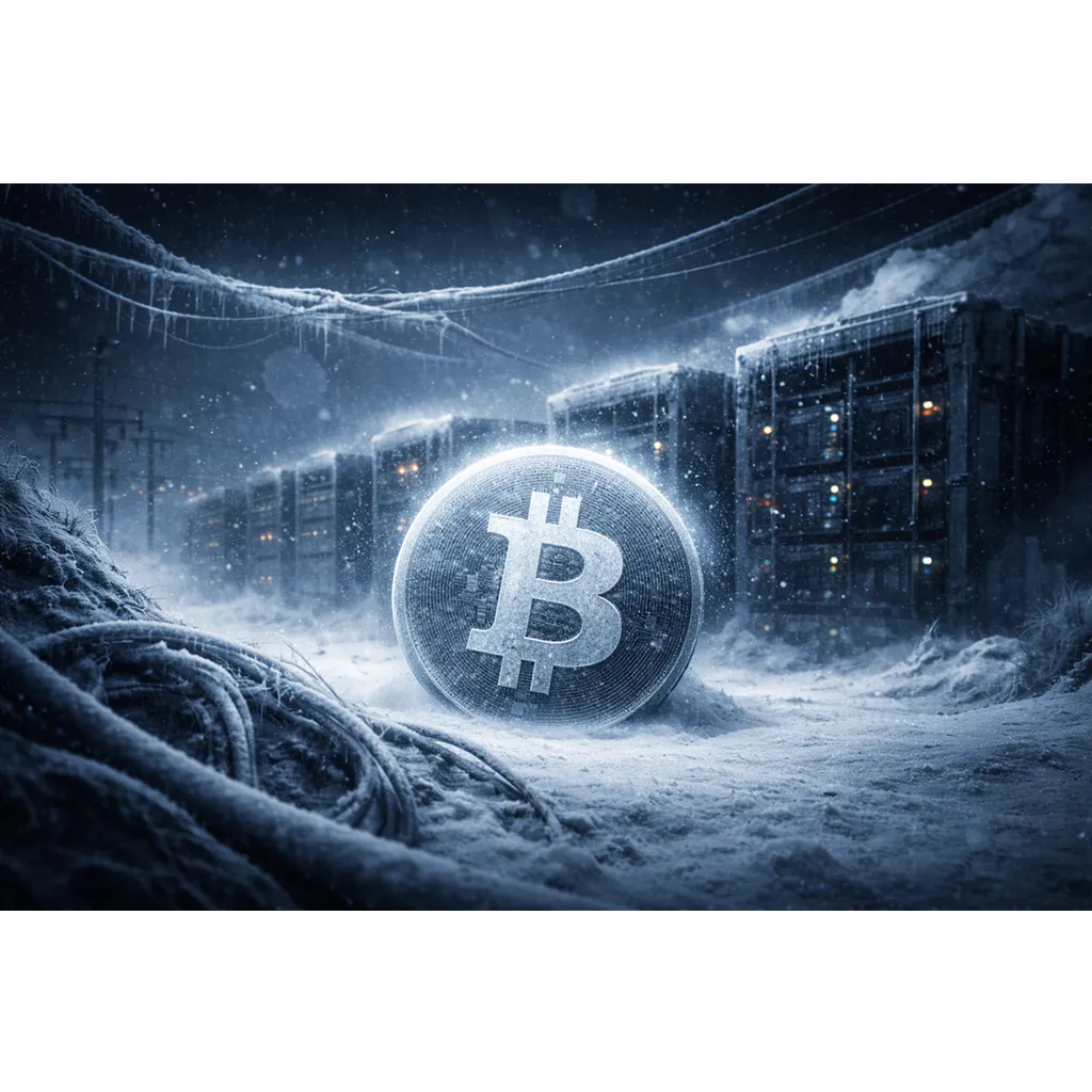 Bitcoin Hash Slips As US Cold Snap Downs 60% Of FoundryUSA Bitcoin Hash Slips As US Cold Snap Downs 60% Of FoundryUSA