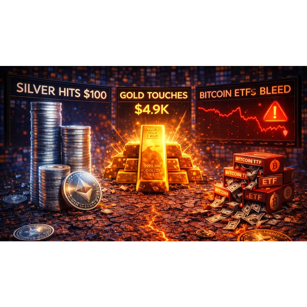 Crypto Capital Rotates To Metals: Silver Hits 0, Gold Touches K While Bitcoin ETFs Bleed Crypto Capital Rotates To Metals: Silver Hits 0, Gold Touches K While Bitcoin ETFs Bleed
