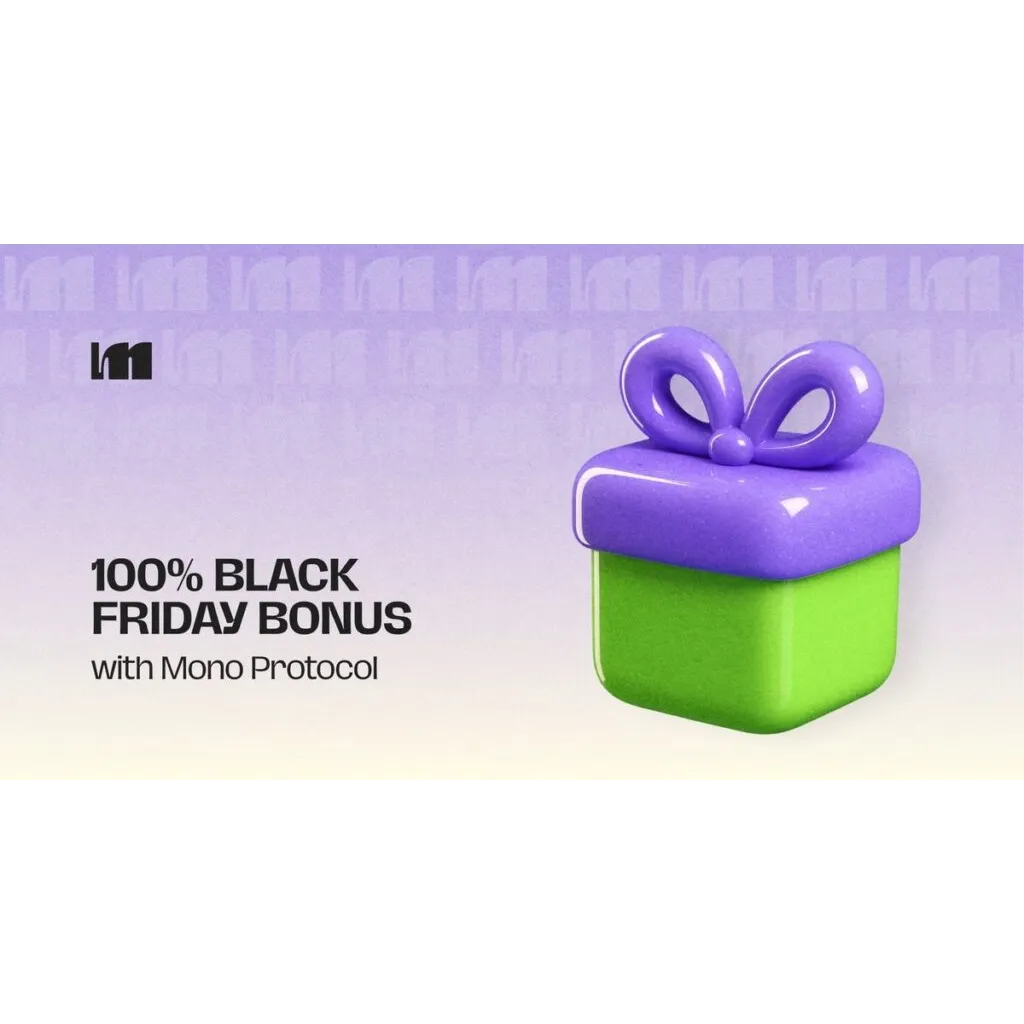 Mono Protocol offers 100 percent bonus allocation during Black Friday crypto presale Mono Protocol offers 100 percent bonus allocation during Black Friday crypto presale