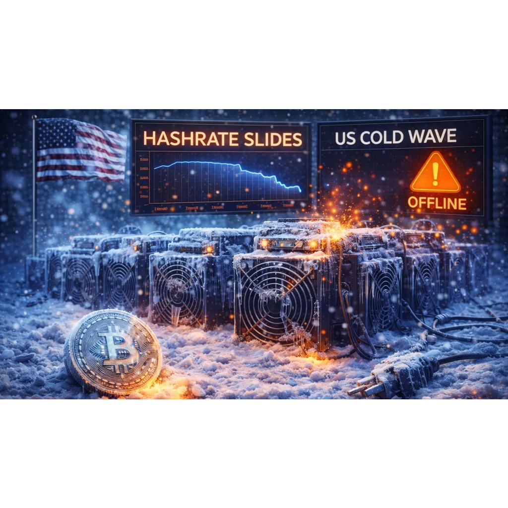 Bitcoin Hashrate Slides: US Cold Wave Knocks Mining Rigs Offline Bitcoin Hashrate Slides: US Cold Wave Knocks Mining Rigs Offline