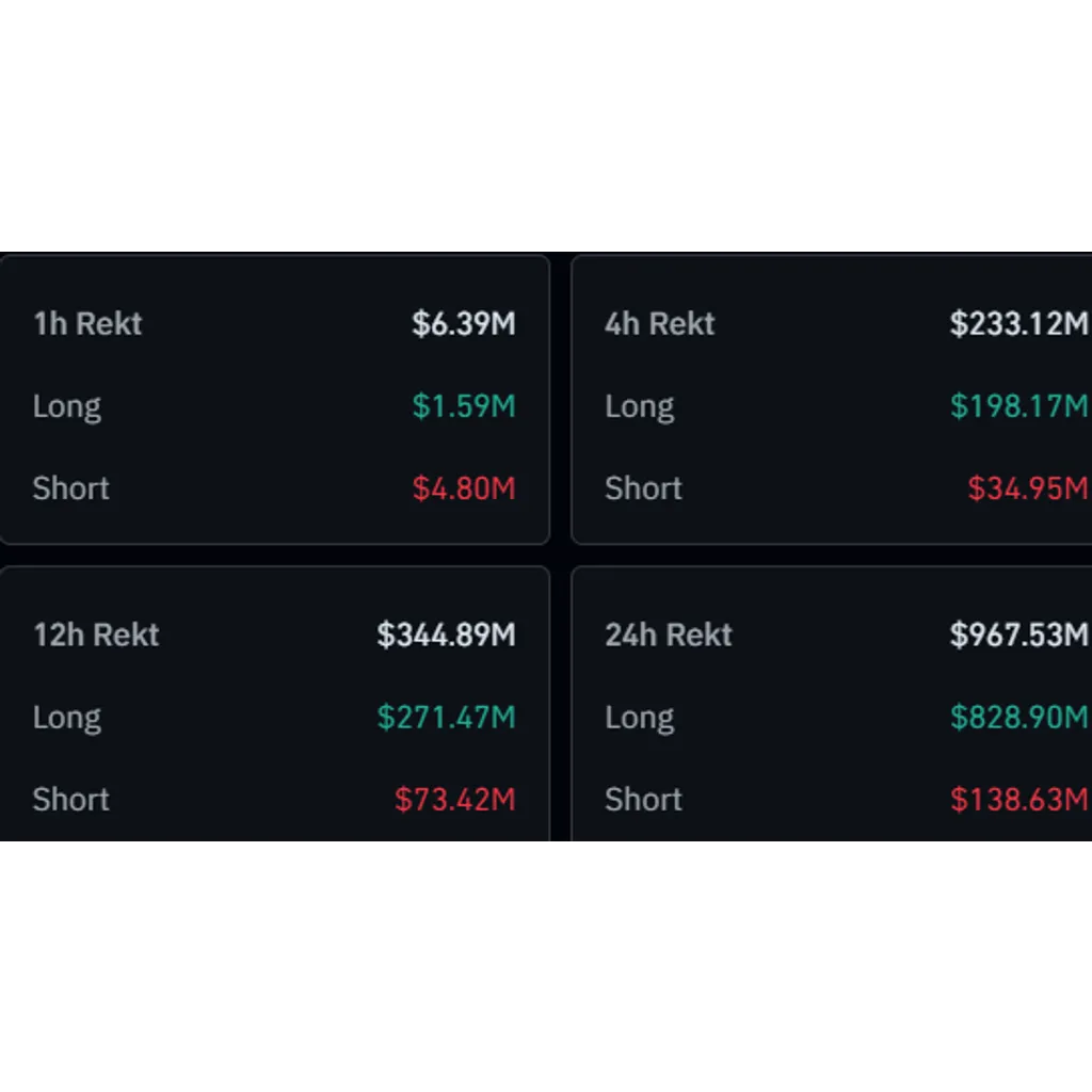 Crypto Liquidations Near Billion As XRP, Dogecoin Crash 10% Crypto Liquidations Near Billion As XRP, Dogecoin Crash 10%