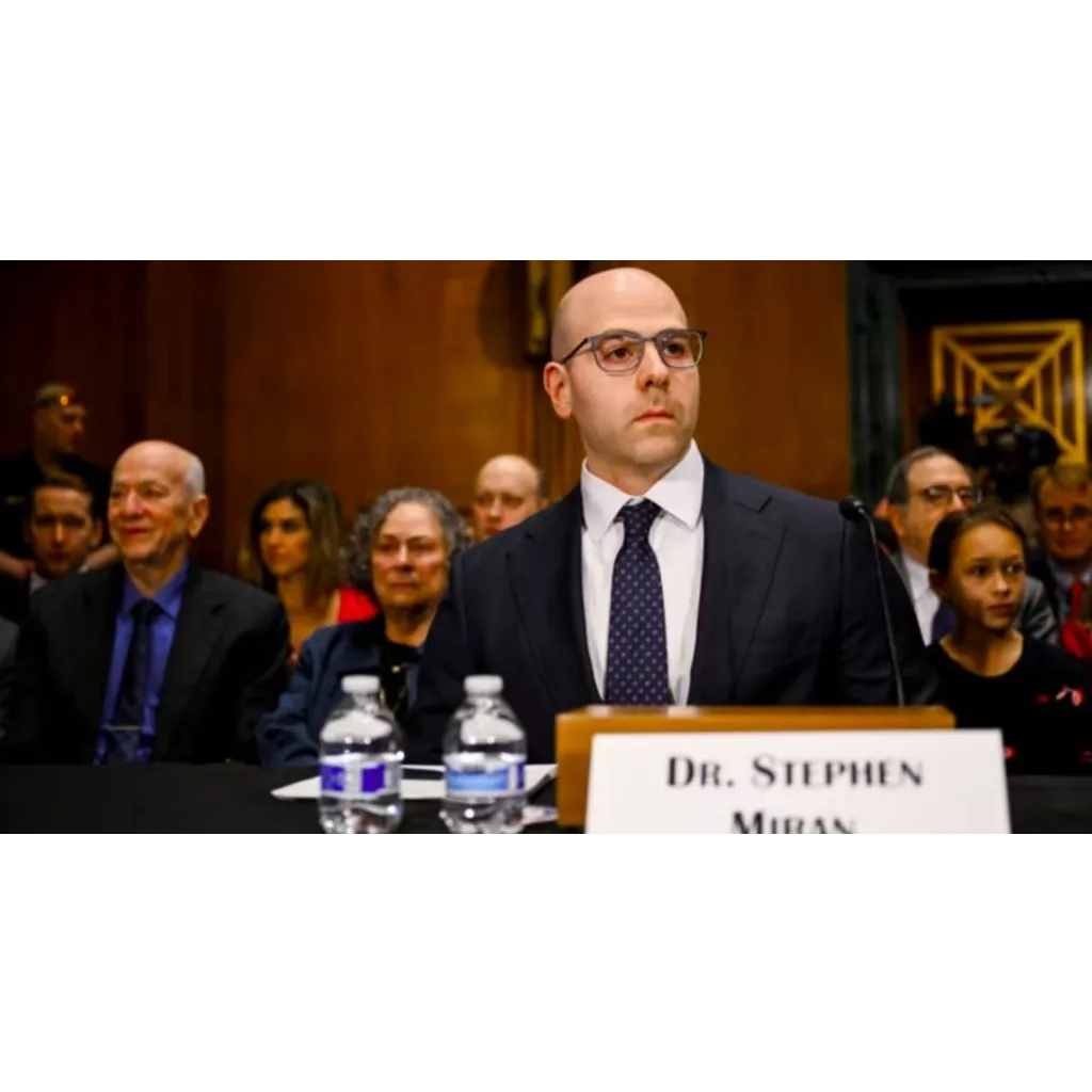 Senate confirms Stephen Miran as Trump nominee following today’s hearing on financial oversight Senate confirms Stephen Miran as Trump nominee following today’s hearing on financial oversight
