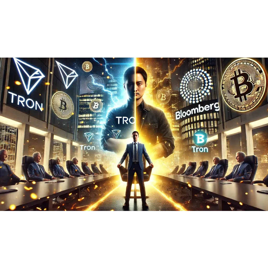Justin Sun disputes Bloomberg report on .4B TRON holdings valuation Justin Sun disputes Bloomberg report on .4B TRON holdings valuation