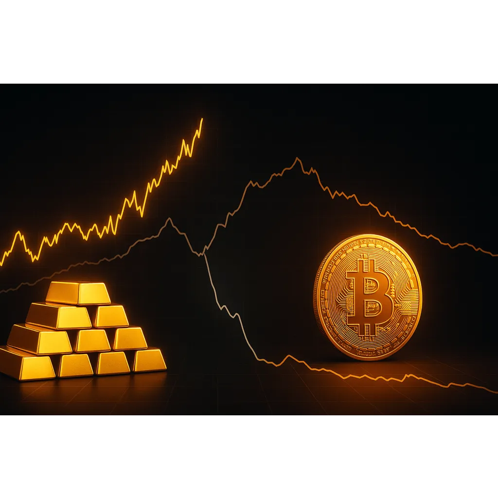 Bitcoin and gold correlation turns negative after six months, reaching -0.15 in 2023 Bitcoin and gold correlation turns negative after six months, reaching -0.15 in 2023