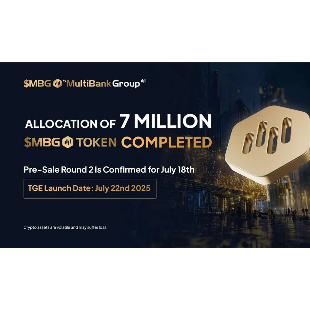 MultiBank Group Announces 7 Million $MBG Tokens Sold Out in Under One Hour During Initial Pre-Sale MultiBank Group Announces 7 Million $MBG Tokens Sold Out in Under One Hour During Initial Pre-Sale