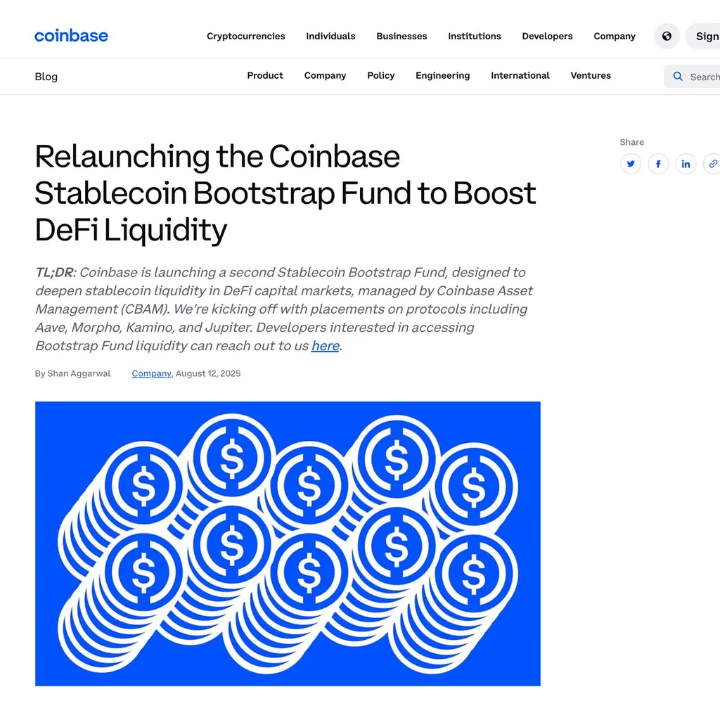 Coinbase injects 0M USDC into Aave and Compound for DeFi liquidity in 2024 Coinbase injects 0M USDC into Aave and Compound for DeFi liquidity in 2024