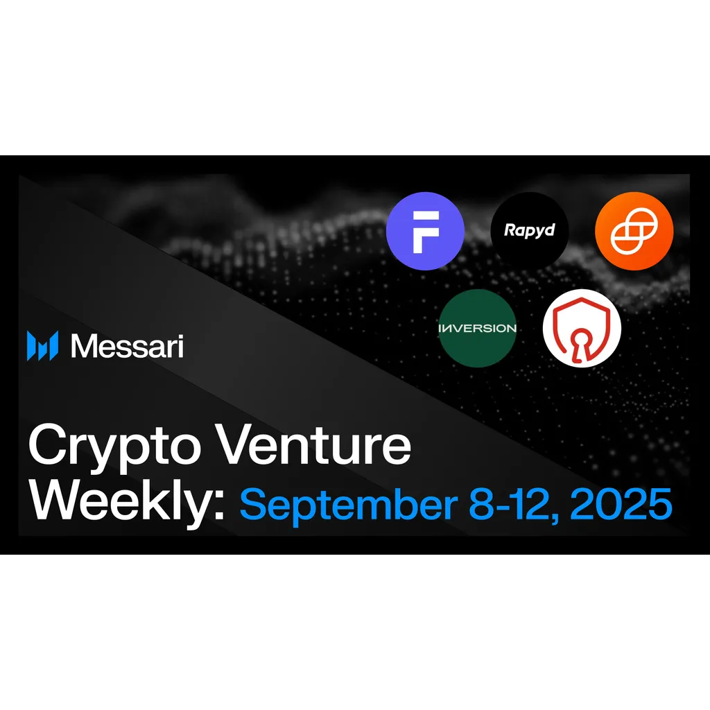 Crypto Venture Weekly covers September 8-12 2025 developments Crypto Venture Weekly covers September 8-12 2025 developments